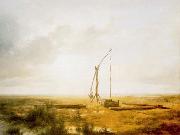 Karoly Marko the Elder View of the Great Hungarian Plain with Draw Well oil painting on canvas